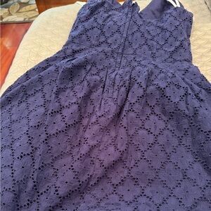 Lilly Pulitzer True Navy Eyelet Halter Dress